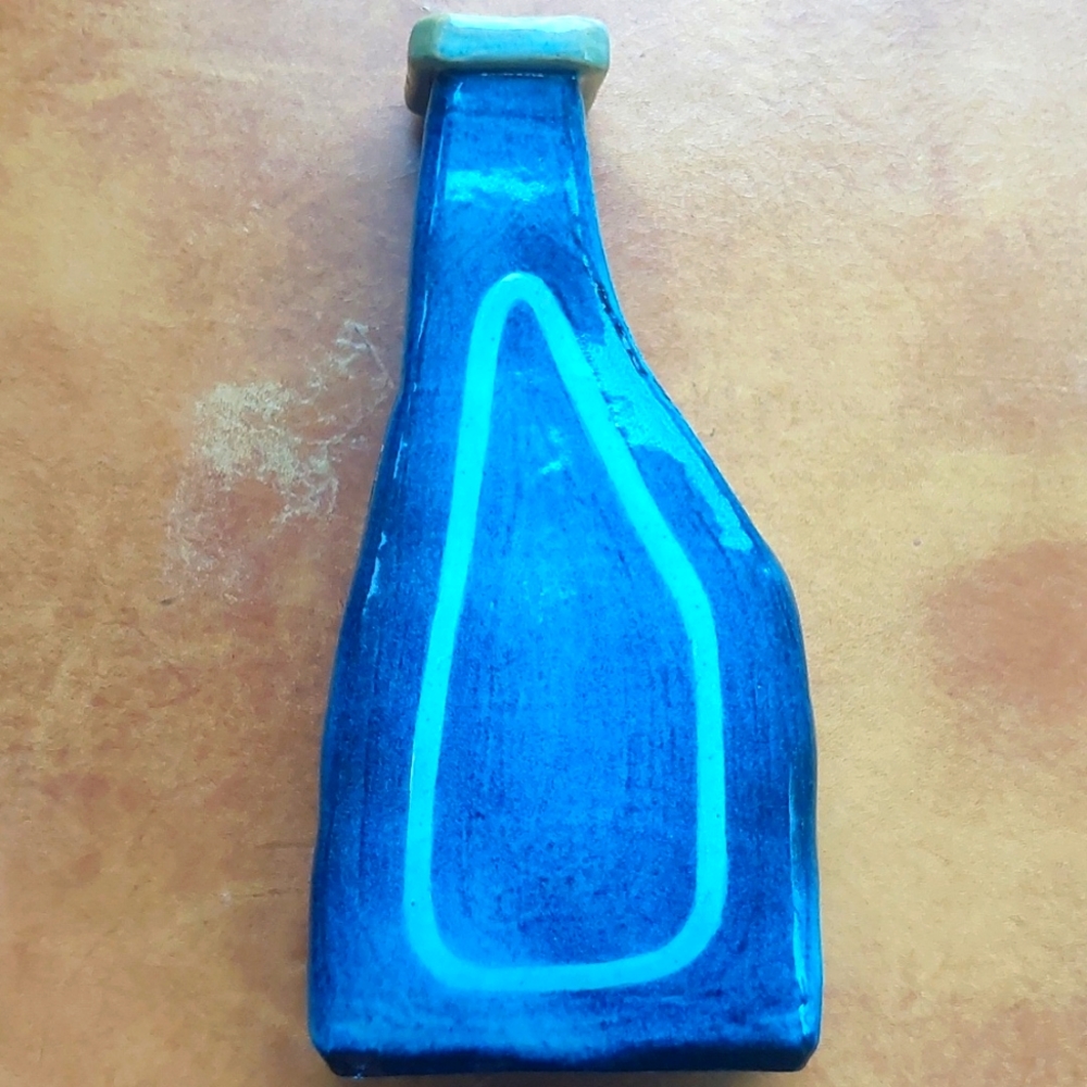 Gallant 1961 signed Vintage Blue Pottey Vase